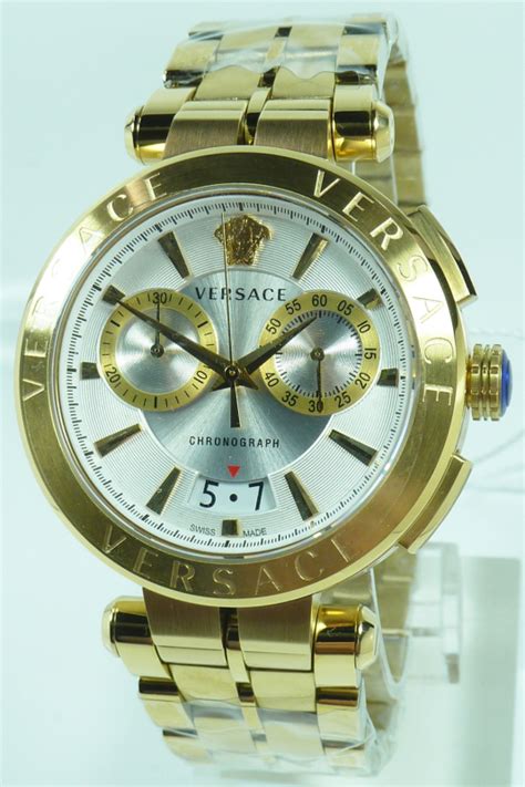 versace uhr uhren herrenuhr chronograph ve1d00419 aion gold neu|Versace VE1D00419 Aion Chronograph Herrenuhr 45 mm.